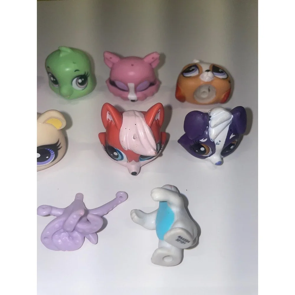 Lot Littlest Pet Shop LPS Heads and Accessories‎ Bundle For Kids Toy Hasbro